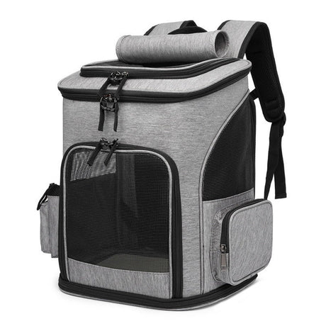 Pet Travel Backpack  Expandable Mesh Carrier For Cats  Dogs - Product showcase