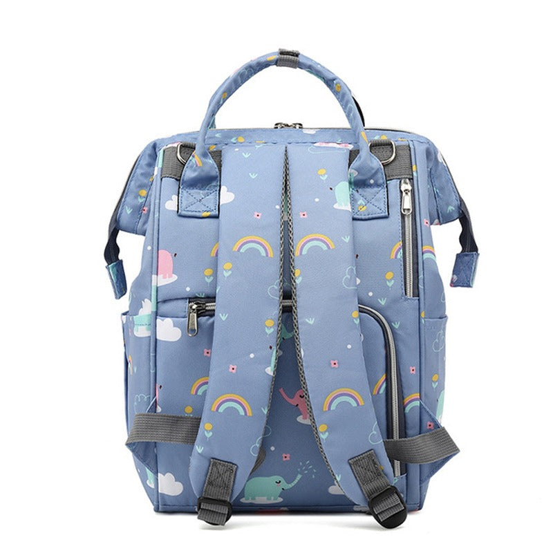 Kids Waterproof Backpack  Elephant Rainbow Pattern Diaper Bag - Product detail 4