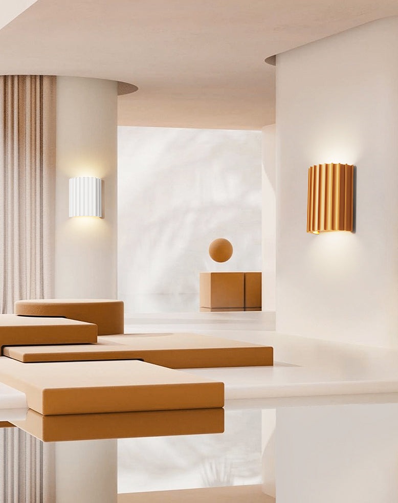 Modern LED Wall Light Fluted Green Aluminum Sconce - Product detail 8