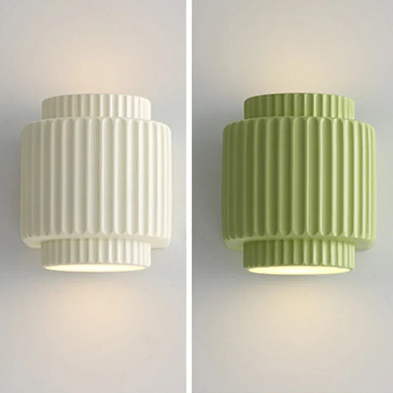 Modern Wall Sconce Ribbed Resin Design - Product detail 8