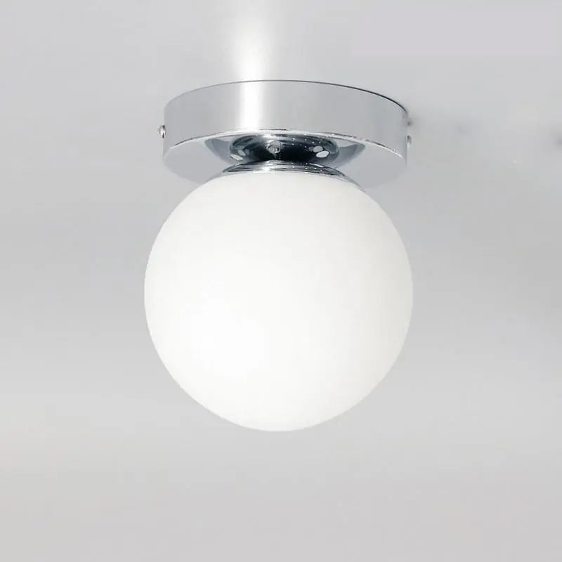 Modern Globe Ceiling Light  White Glass LED Fixture - Product detail 14