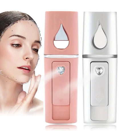 Portable Facial Mist Device  Nano Hydration Sprayer With Moisture Tester - Product showcase