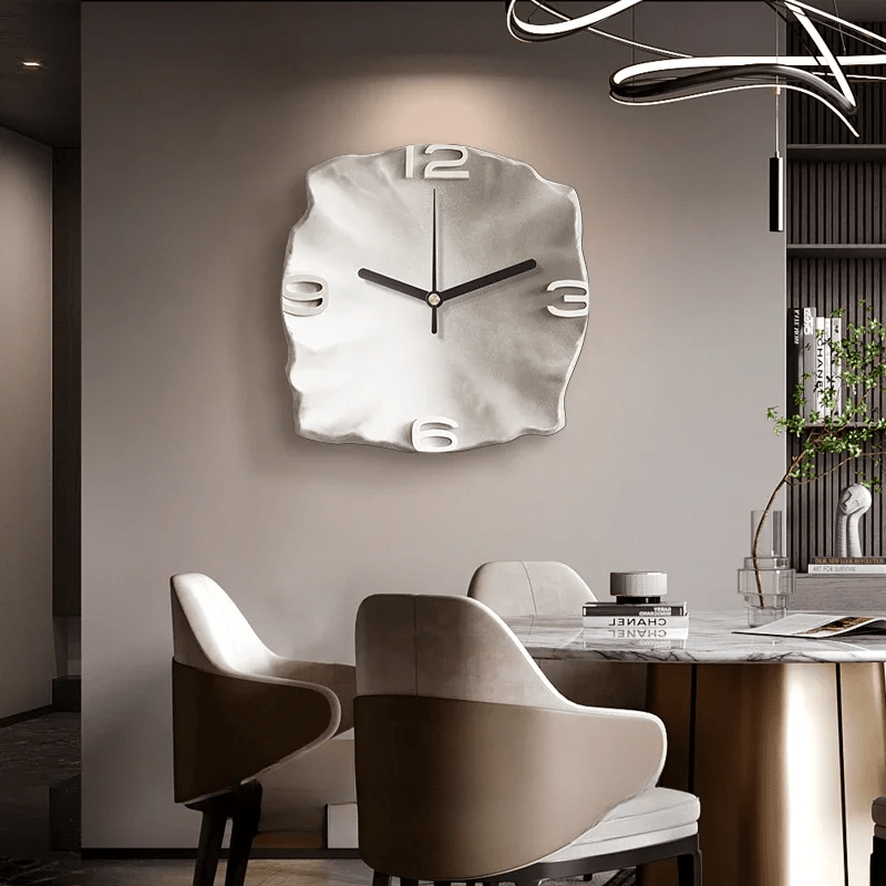Modern Wall Clock 3D Relief Stone Texture Design - Product detail 8