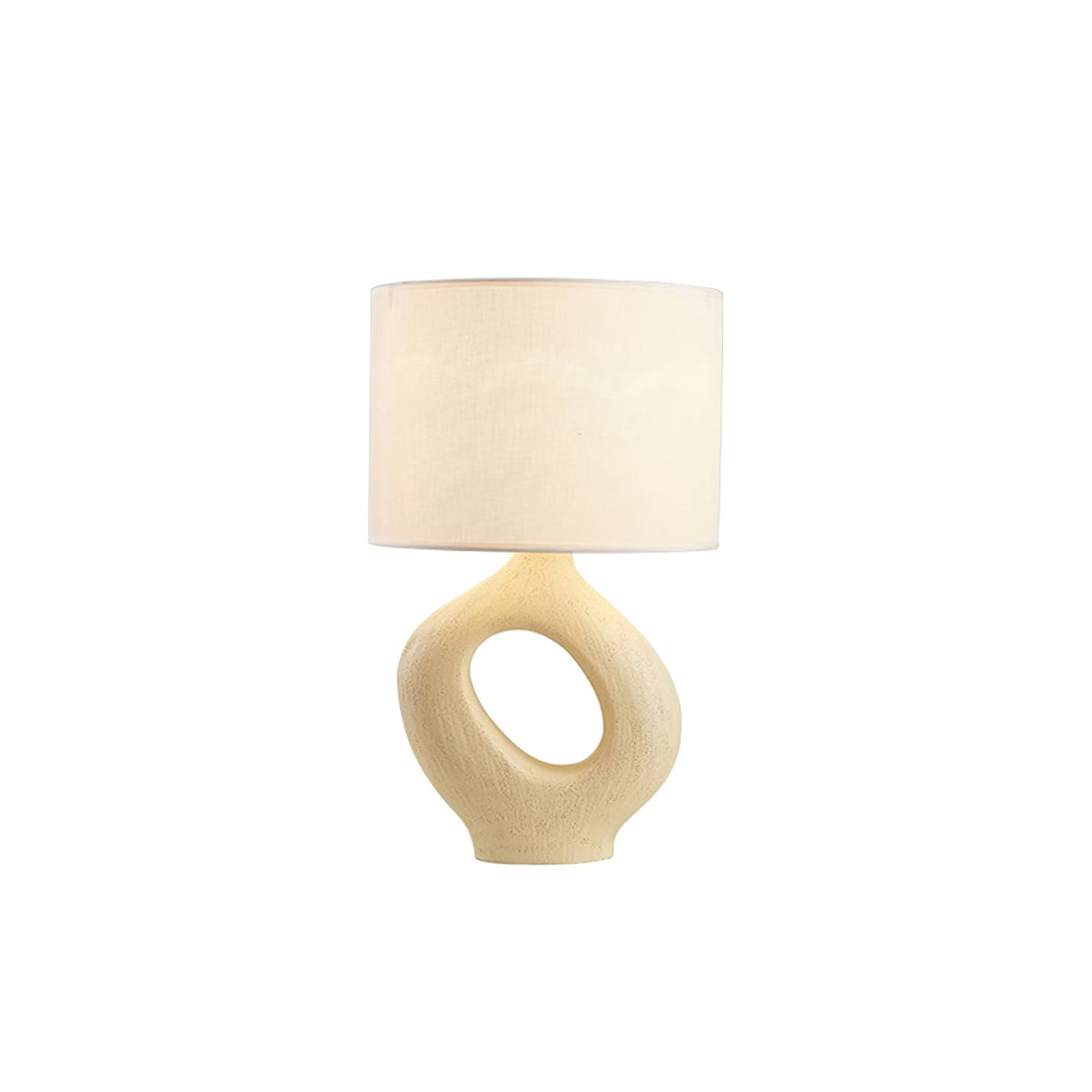 Modern Resin Table Lamp Sculptural Base with Linen Shade - Product detail 27