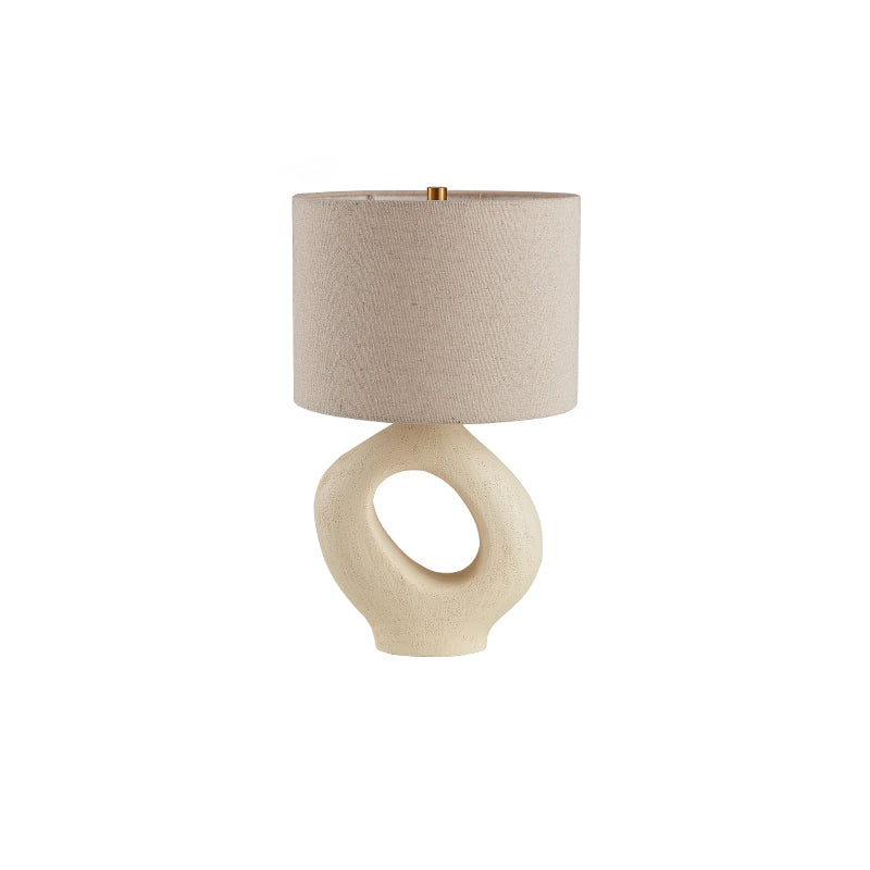 Modern Resin Table Lamp Sculptural Base with Linen Shade - Product detail 29