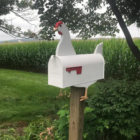 Animal Garden Mailbox  Hand-Painted Metal Cow Design - Product detail 7