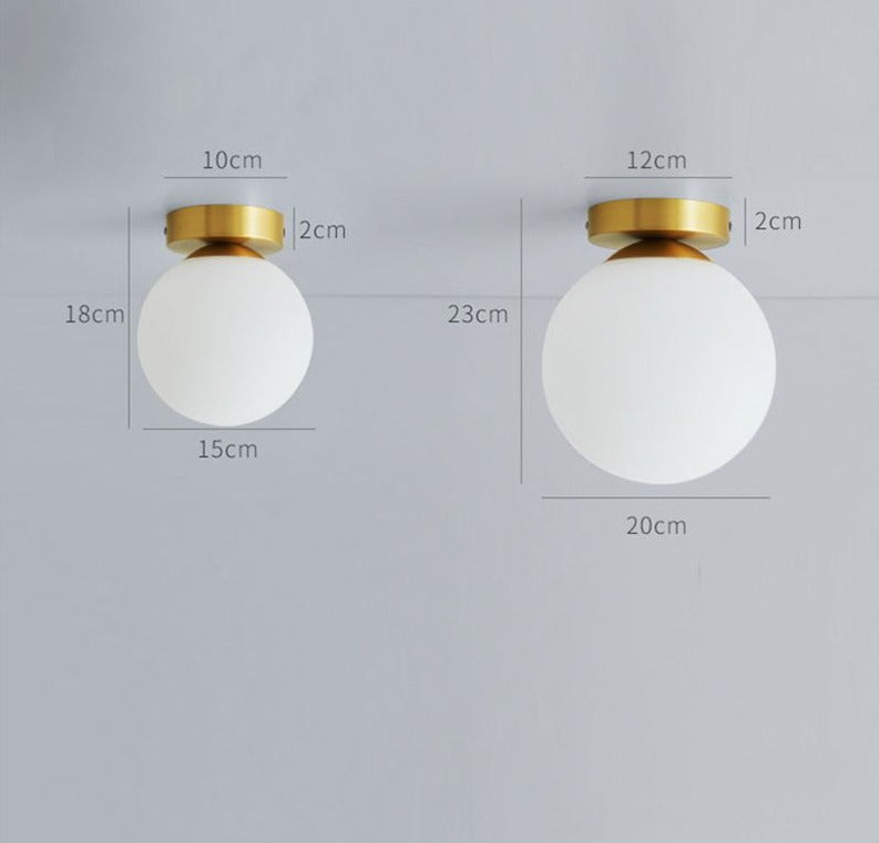 Modern Wall Sconce Brushed Gold Globe Light - Product detail 7