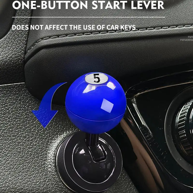 Car Start Button Joystick Billiard Ball Design Push Start Cover - Product showcase