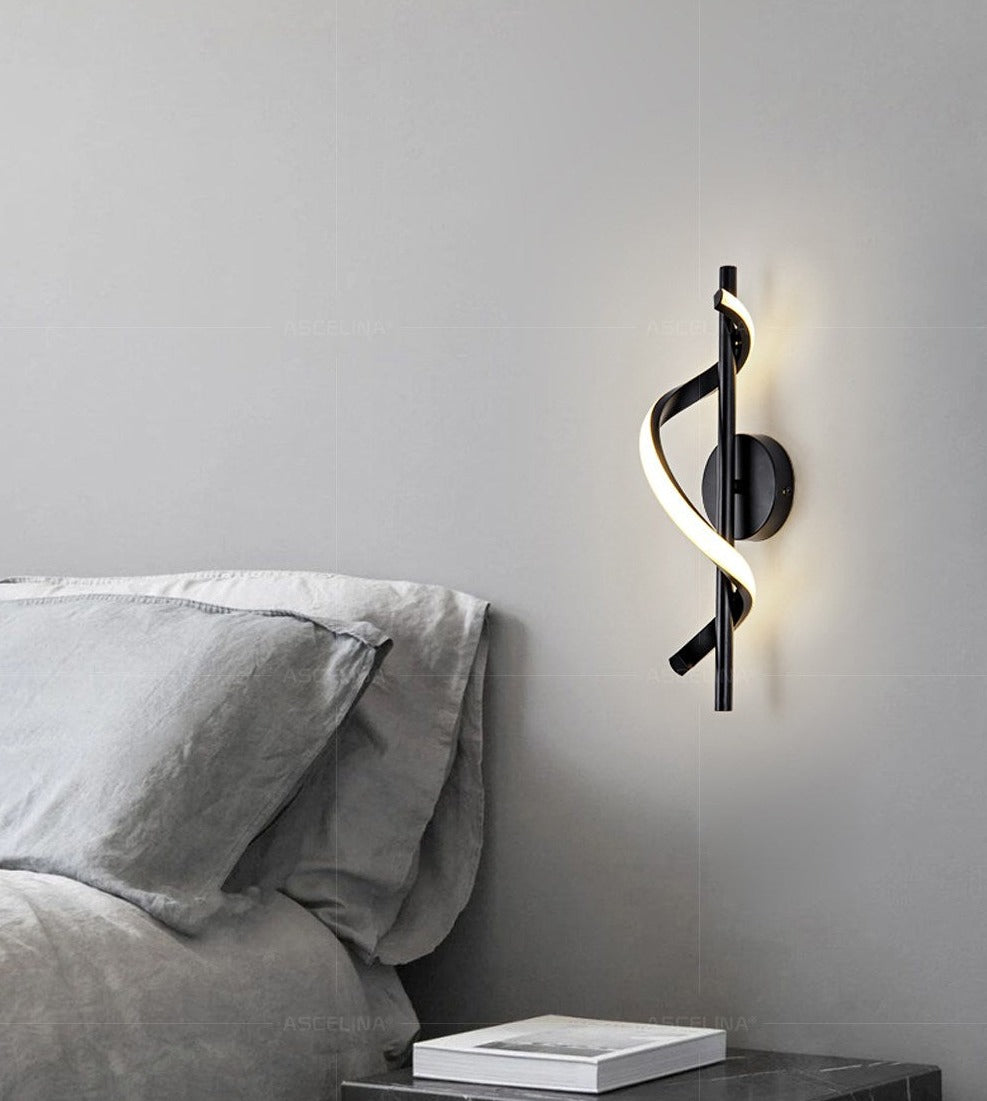 Modern Spiral Wall Light Gold White LED Design - Product detail 10