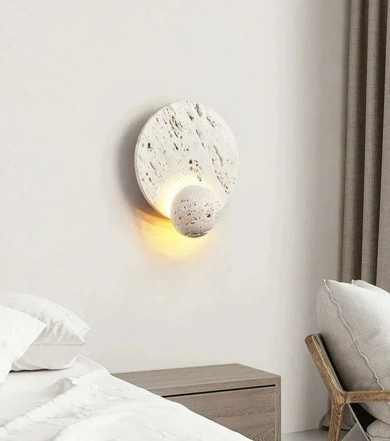 Stone Wall Light Natural Textured Round Design - Product detail 8