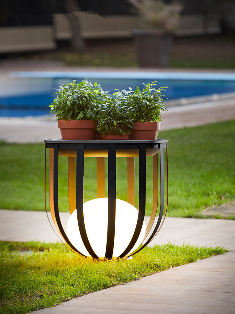 Modern Solar Garden Light Cage Design With Dual Power - Product detail 12