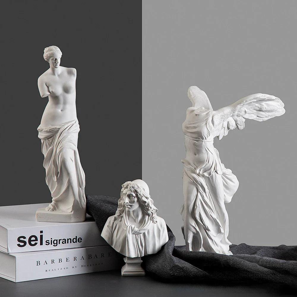 Greek Victory Statue Classical White Resin Sculpture - Product example