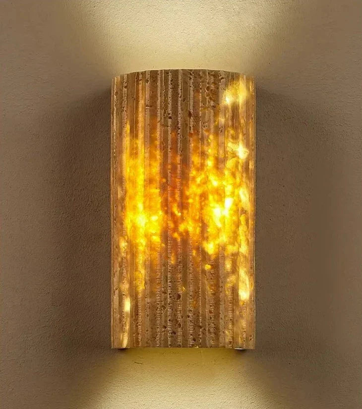 Modern Stone Wall Lamp Natural Textured Surface - Product detail 12