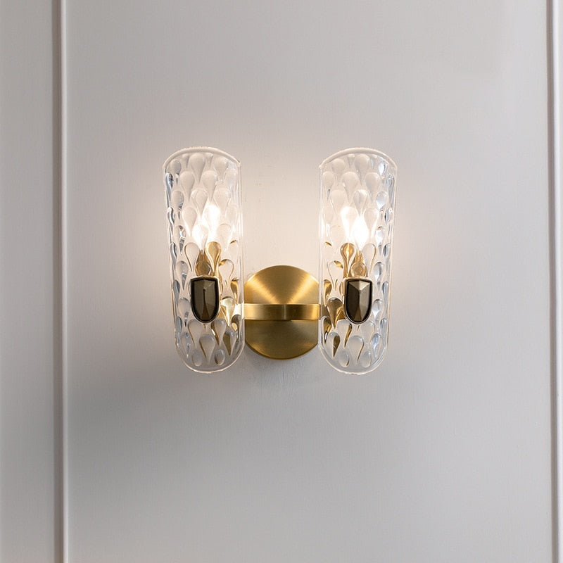 Modern Wall Sconce Crystal Glass with Gold Base - Product detail 4
