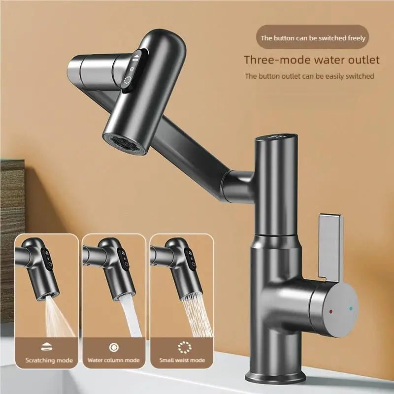 Modern Pull Out Basin Faucet Smart LED Temperature Display - Product example