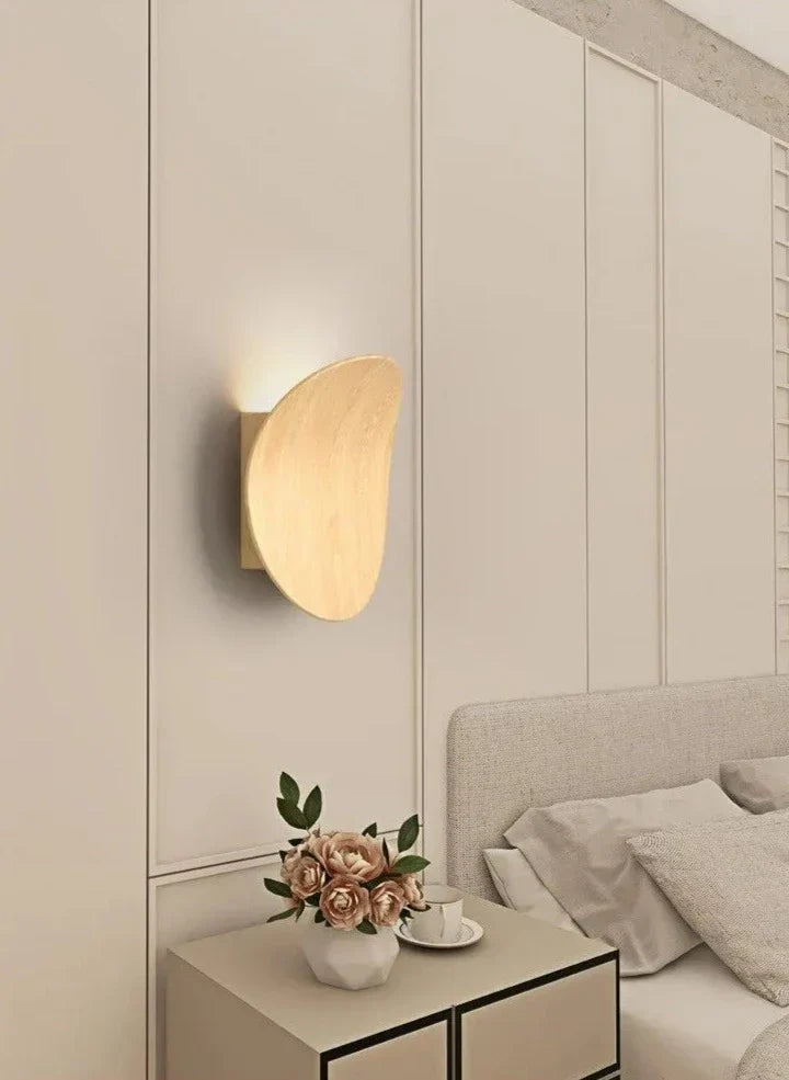 Modern Wooden Wall Light Natural Aluminum Finish - Product detail 9