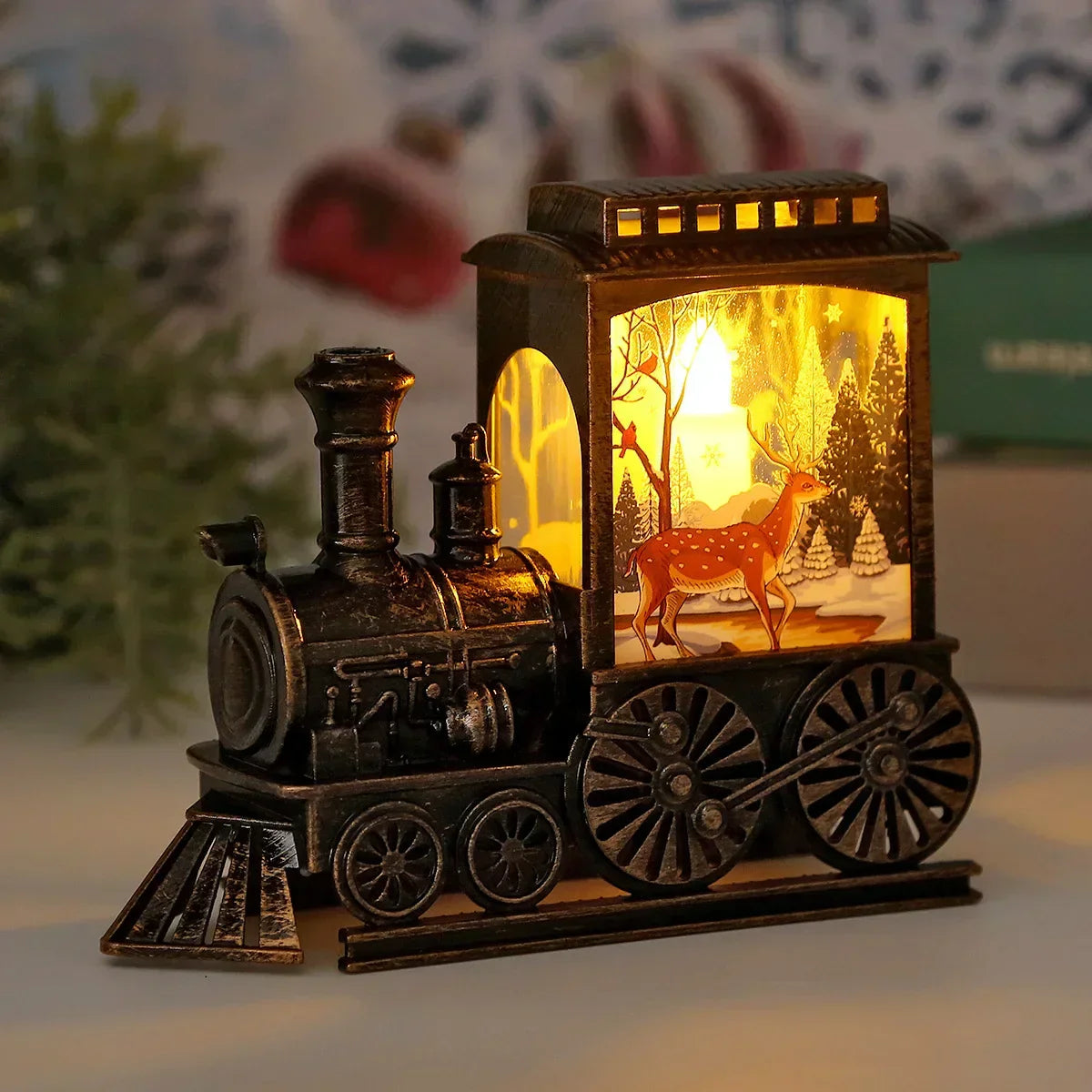 Vintage Train Night Light Decorative LED Holiday Lantern - Product detail 8