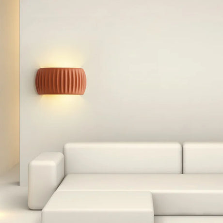 Modern Wall Sconce  Ribbed Resin Design - Product detail 9