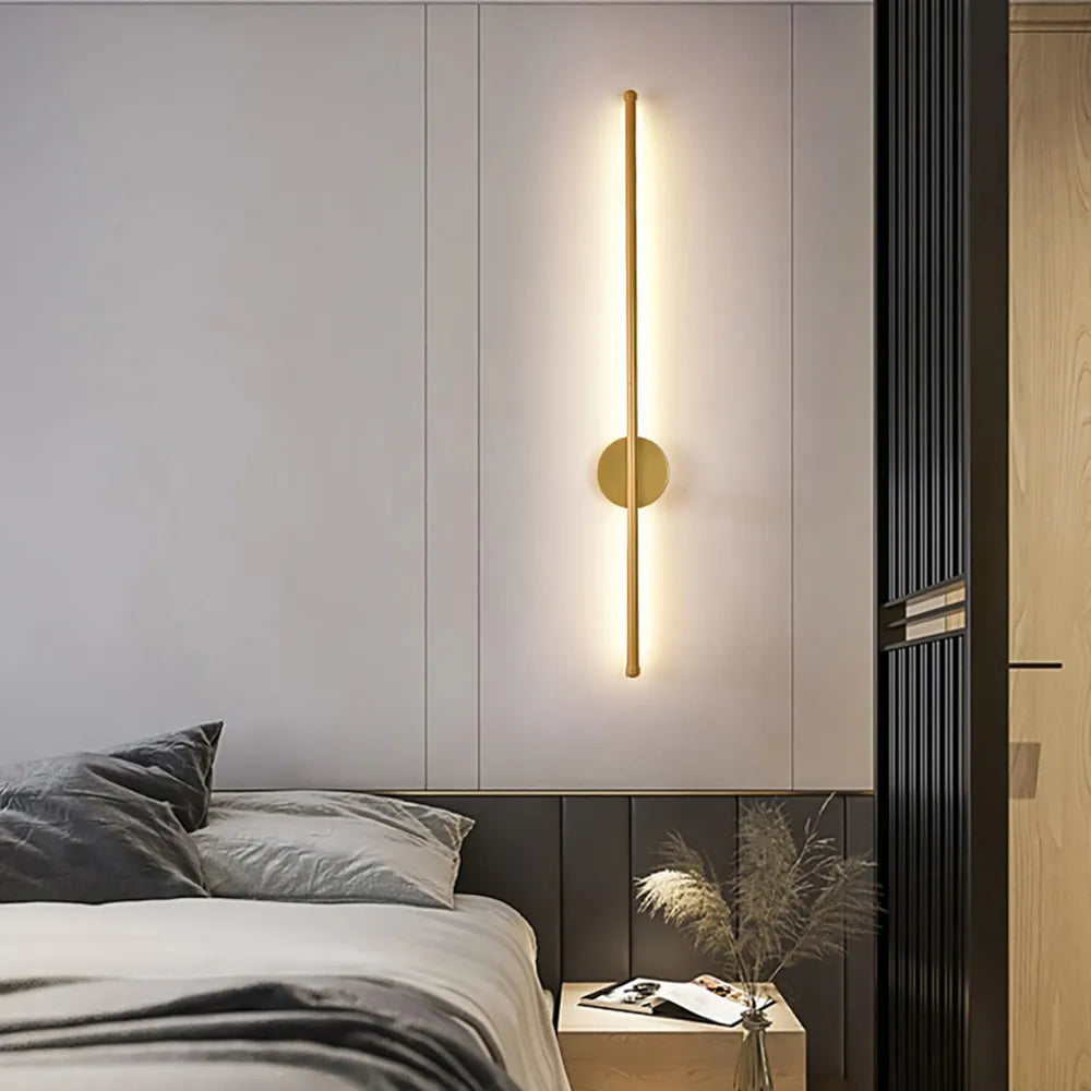 Modern LED Wall Sconce Linear Gold Metal Design - Product detail 7