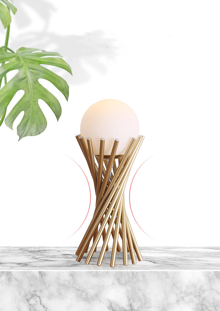 Modern Table Lamp Twisted Gold Metal Design - Product detail 9