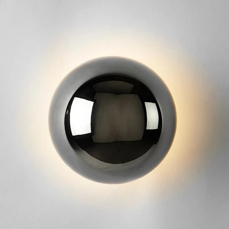 Modern Wall Sconce Metallic Dome Light Fixture - Product example