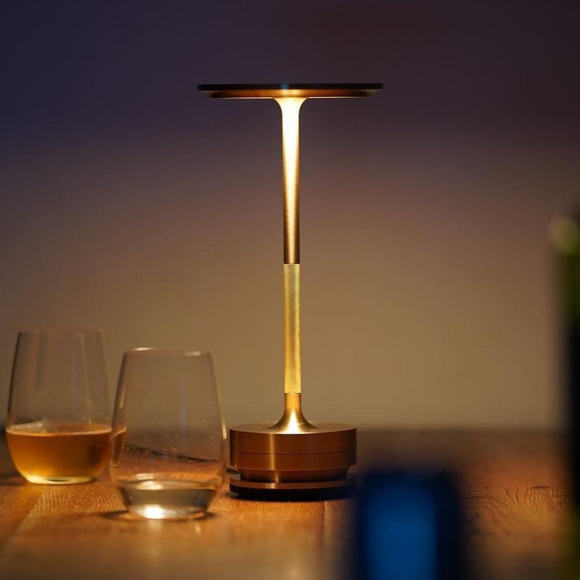 Modern LED Table Lamp Brass Disk Design - Product detail 4