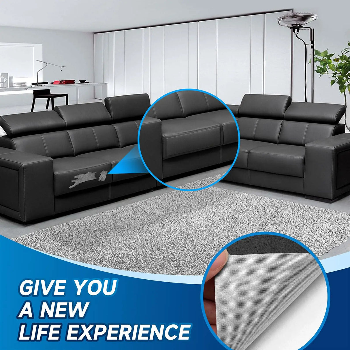 Leather Repair Patch  Self-Adhesive PU Material for Furniture and Accessories - Product example