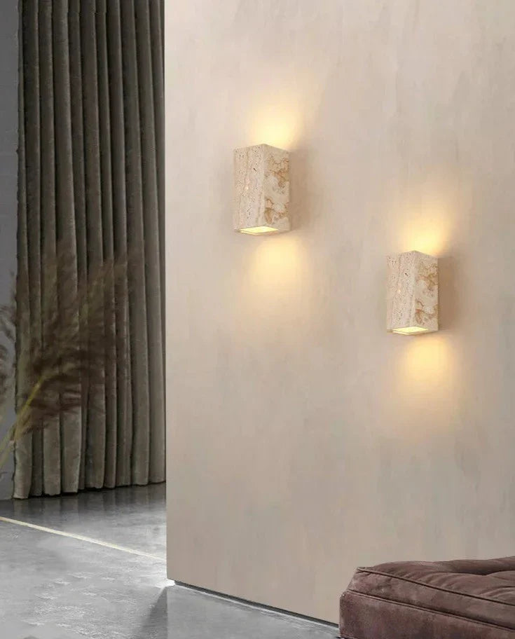 Modern Stone Wall Light Natural Travertine Finish - Product detail 10