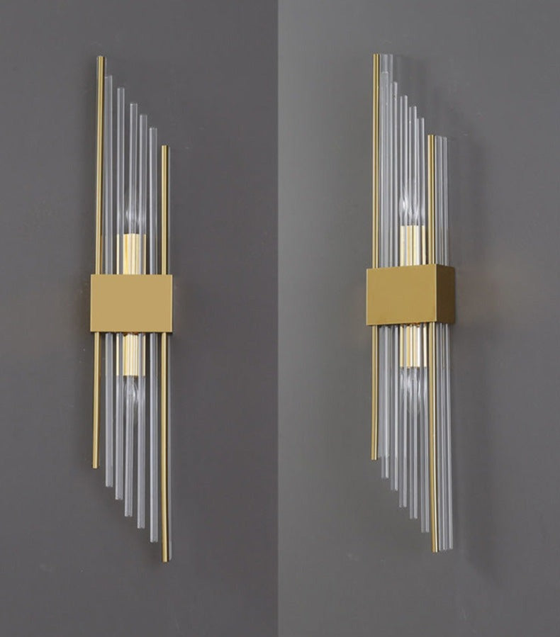 Modern Crystal Wall Lamp Gold Finish Metal Sconce - Product detail 14