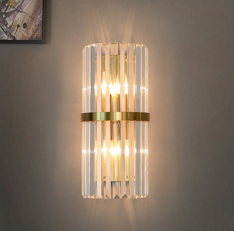 Crystal Wall Sconce Gold Band Prism Design - Product detail 9