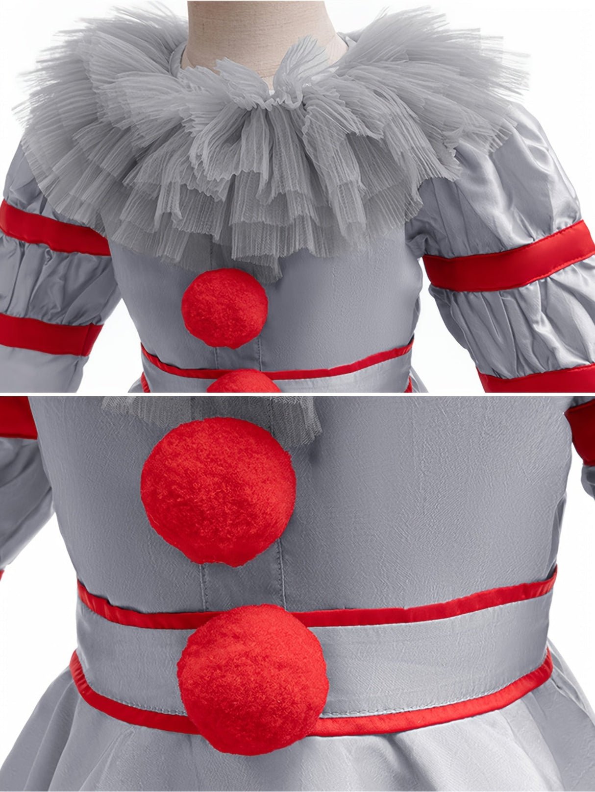 Halloween Clown Costume  Victorian Style Dress with Ruffles - Product detail 4