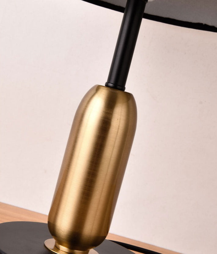 Modern Table Lamp Black Shade Gold Trim Design - Product detail 4