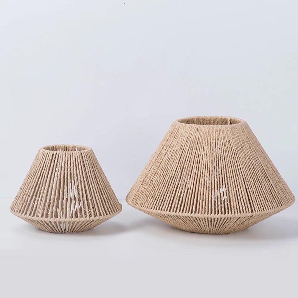 Geometric Wooden Ceiling Light Natural Jute Rope Design - Product detail 4