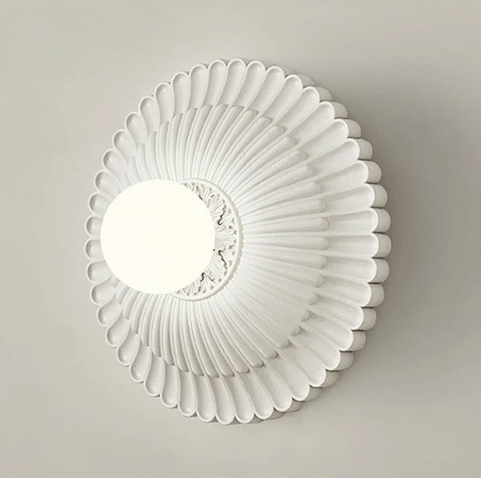 Modern French Wall Light Fluted Milk White Design - Product detail 8