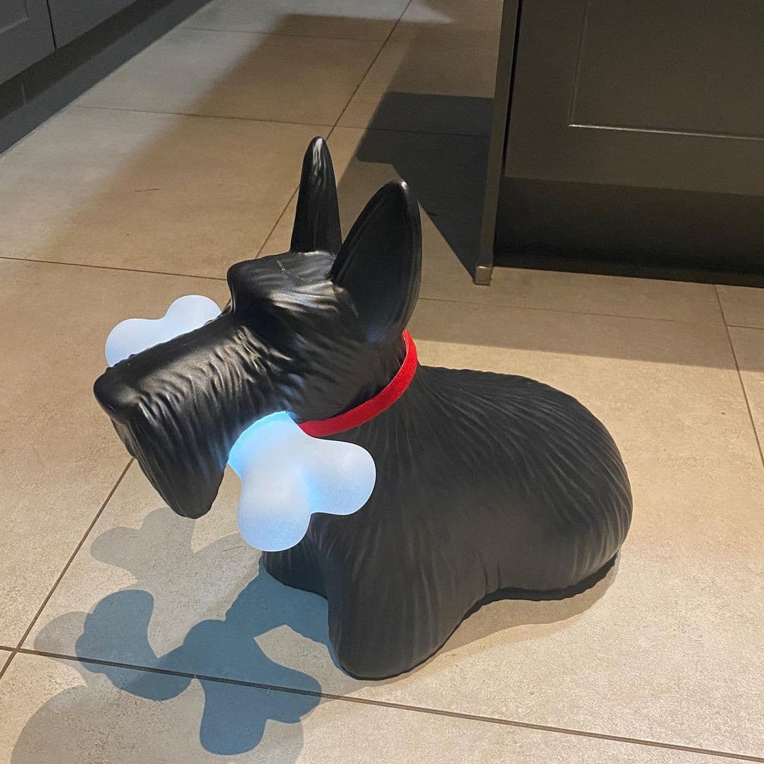 Scottie Dog Table Lamp LED Black Resin Design - Product detail 23