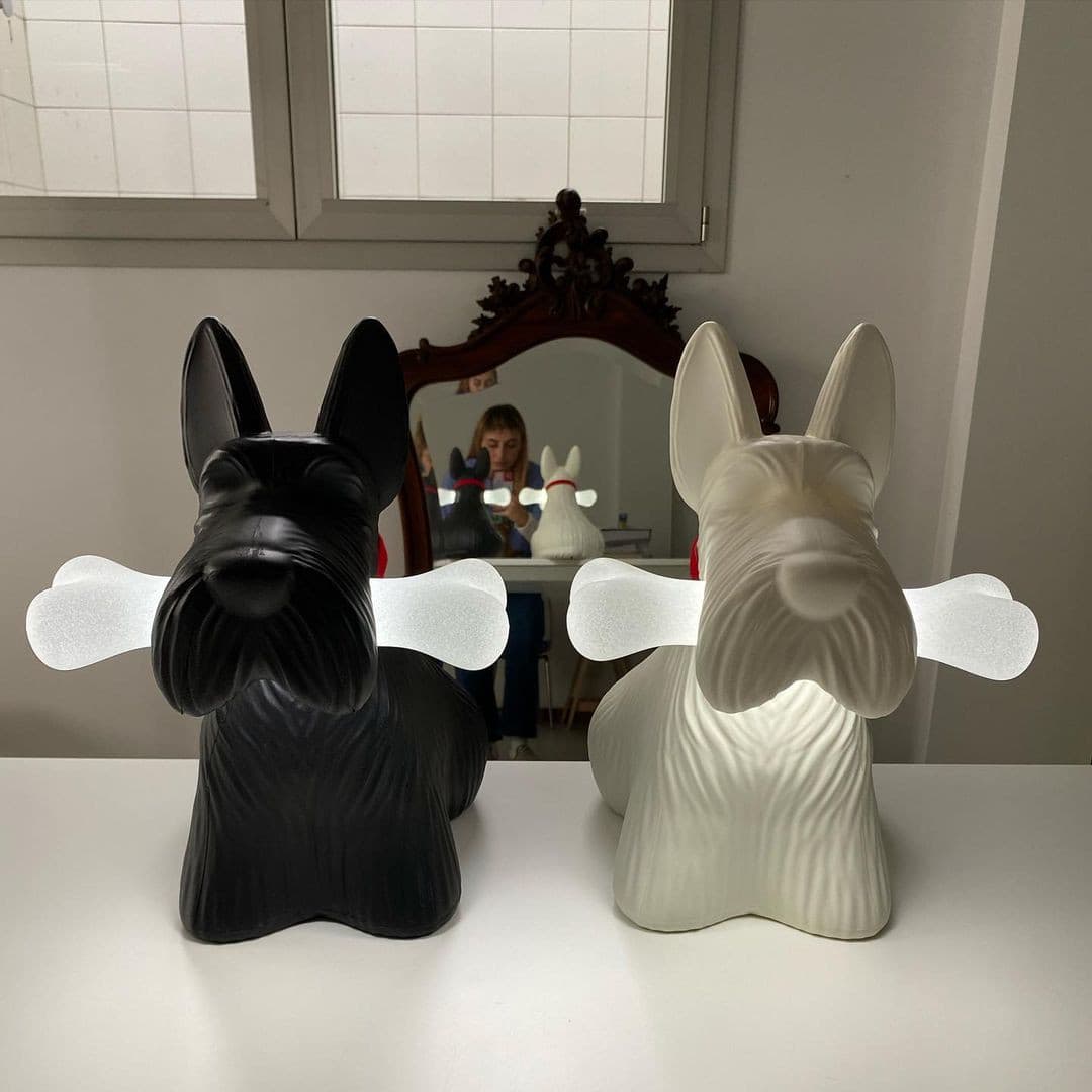 Scottie Dog Table Lamp LED Black Resin Design - Product detail 24