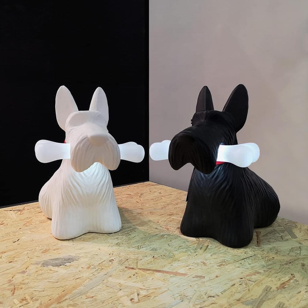 Scottie Dog Table Lamp LED Black Resin Design - Product detail 26