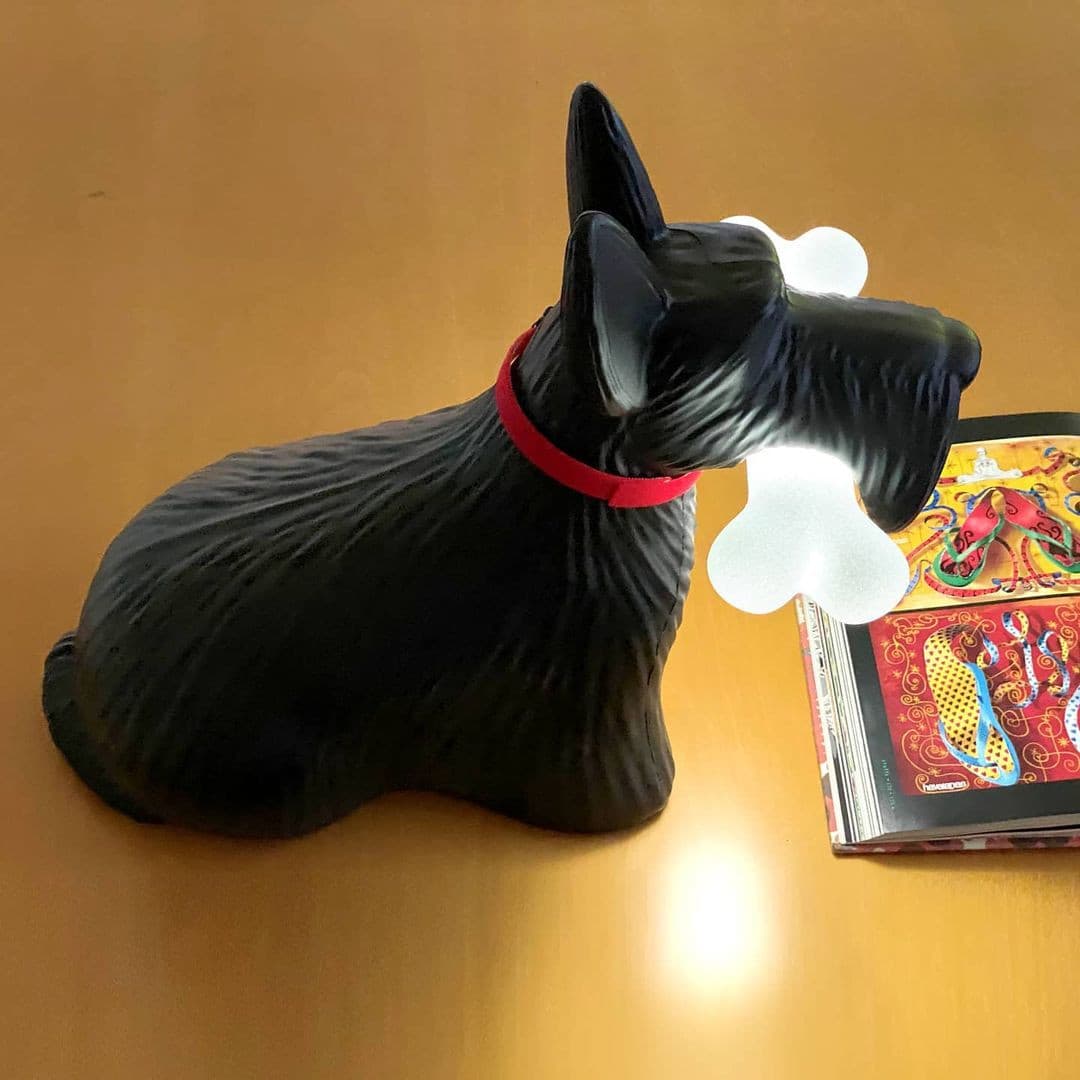 Scottie Dog Table Lamp LED Black Resin Design - Product detail 27