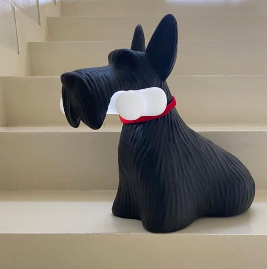 Scottie Dog Table Lamp LED Black Resin Design - Product detail 30