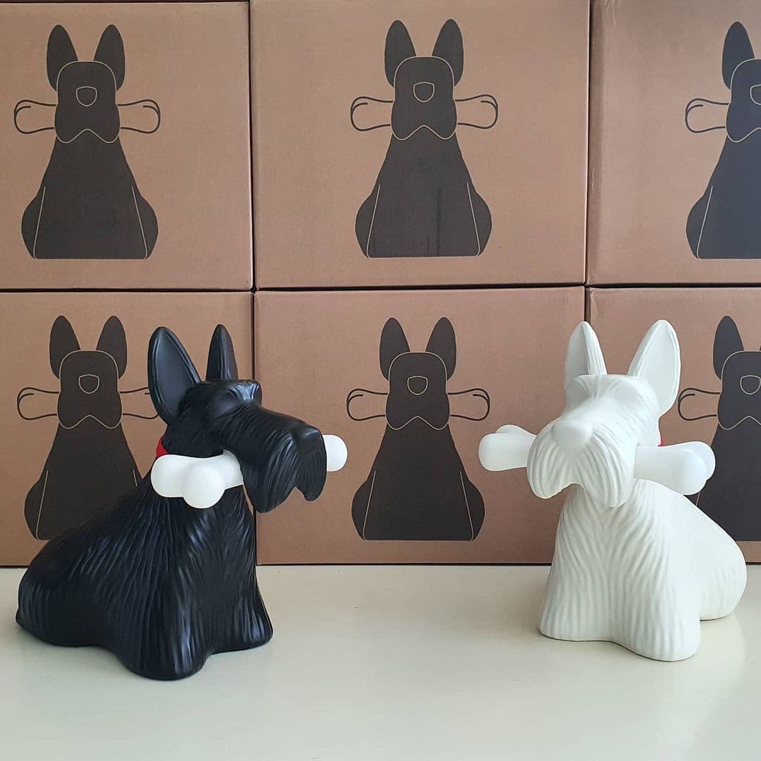 Scottie Dog Table Lamp LED Black Resin Design - Product detail 32