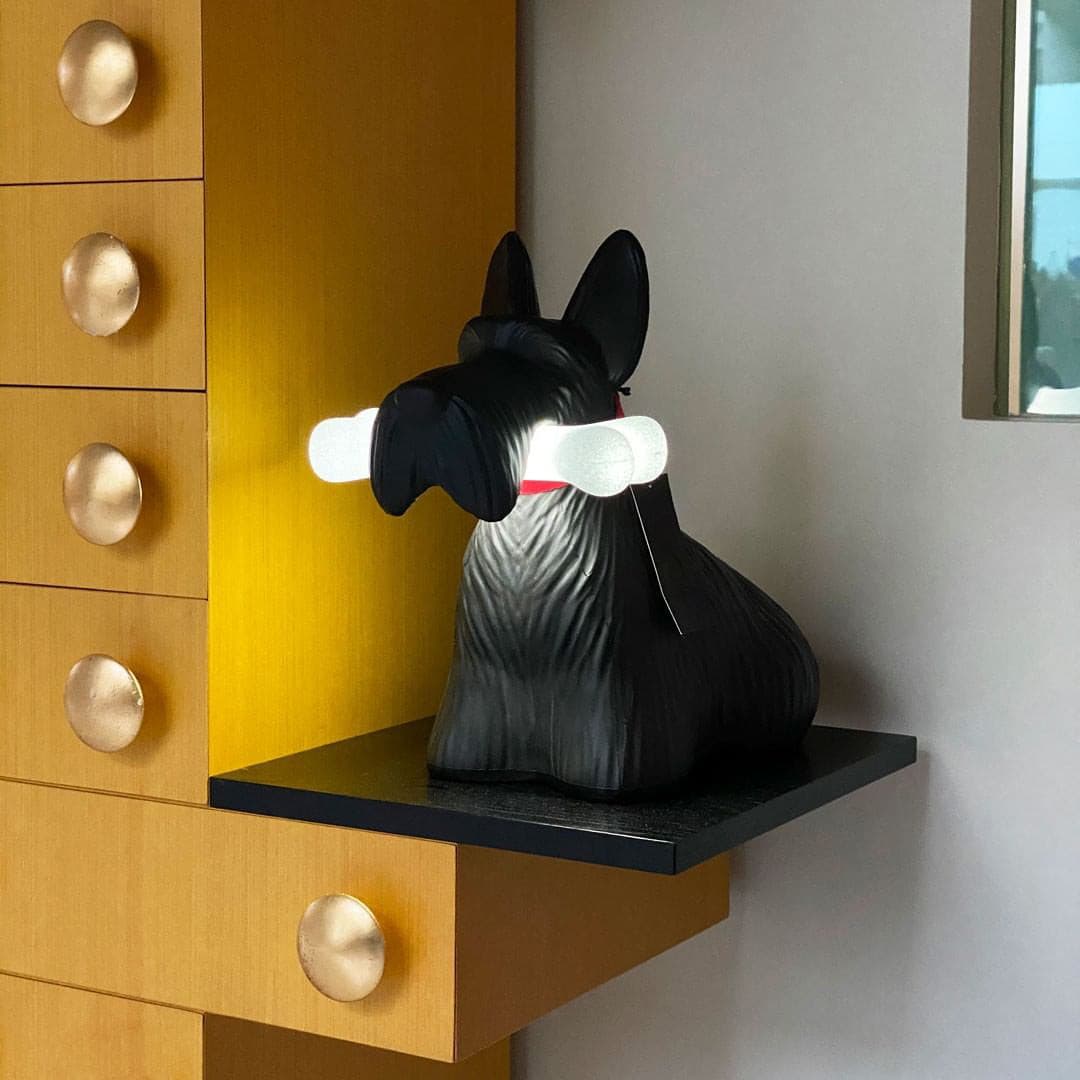 Scottie Dog Table Lamp LED Black Resin Design - Product detail 40