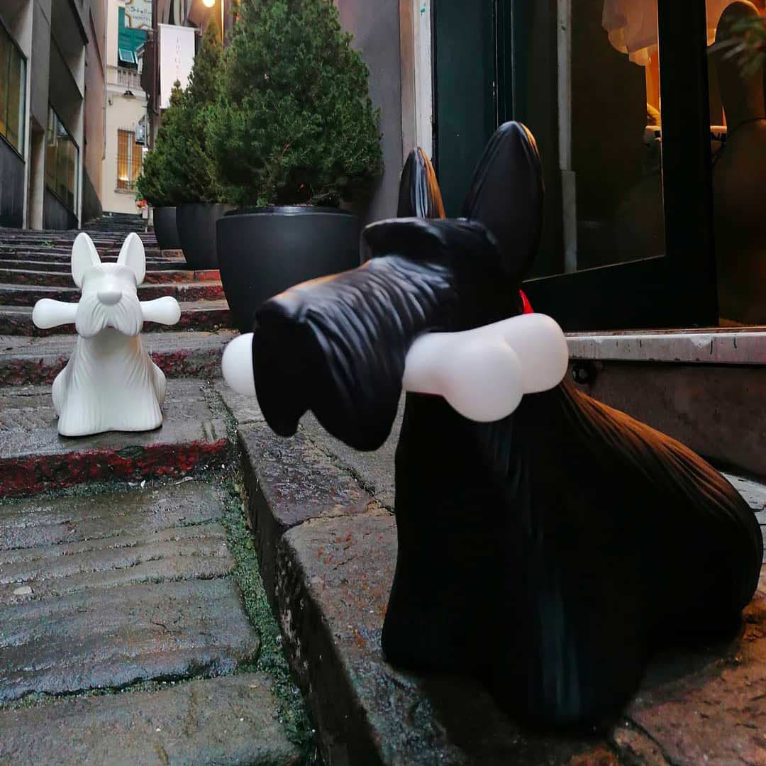 Scottie Dog Table Lamp LED Black Resin Design - Product detail 10