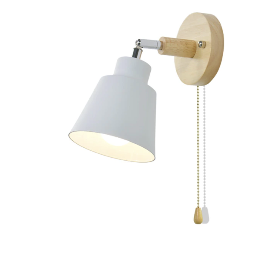 Adjustable Wall Light  Wooden Base With Pull Chain - Product detail 11