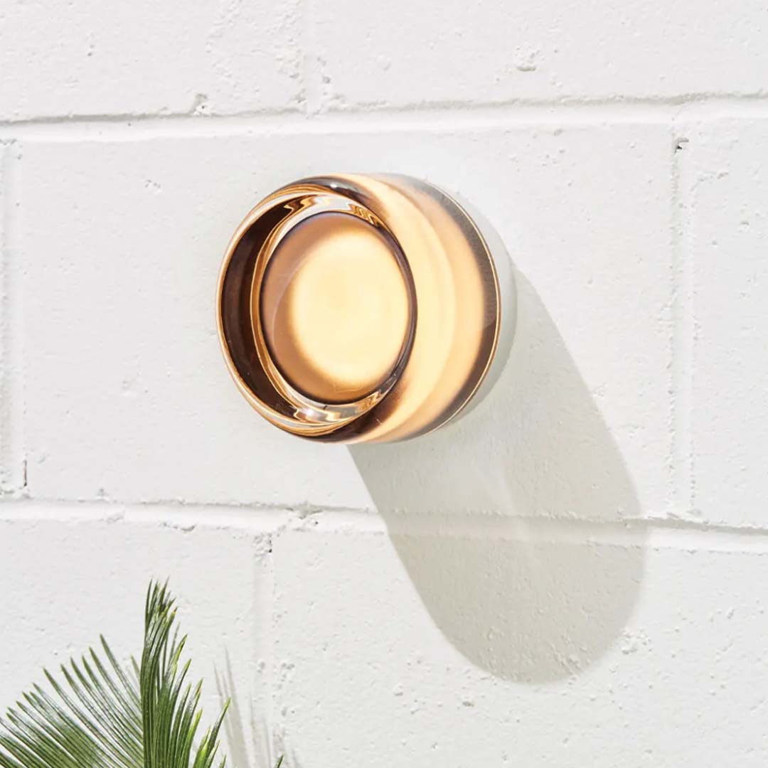 Modern Wall Light Metallic Glass Dimpled Design - Product showcase