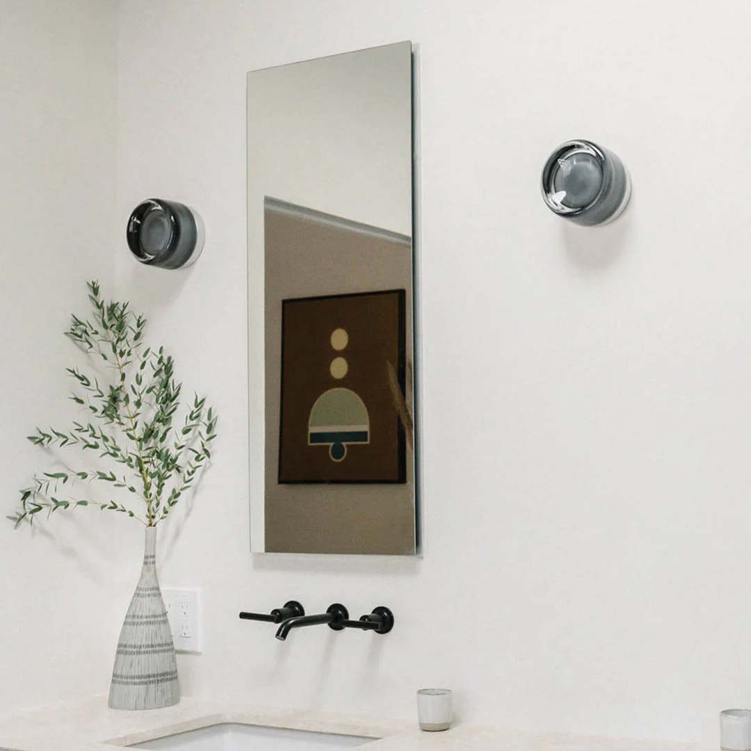 Modern Wall Light Metallic Glass Dimpled Design - Product example