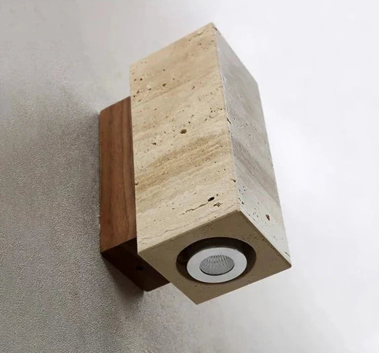 Natural Stone Wall Light Travertine LED Sconce - Product detail 16