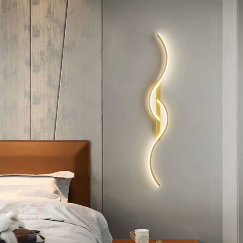 Modern LED Wall Light Curved Minimalist Design - Product example