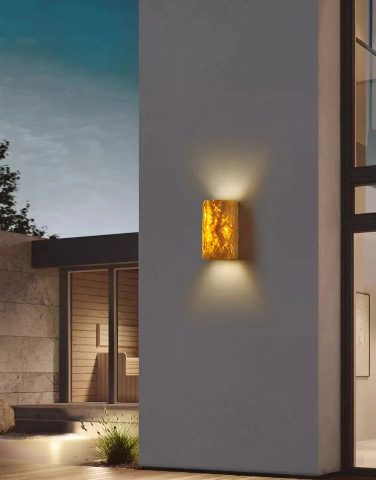 Modern Stone Wall Lamp Natural Textured Surface - Product detail 8