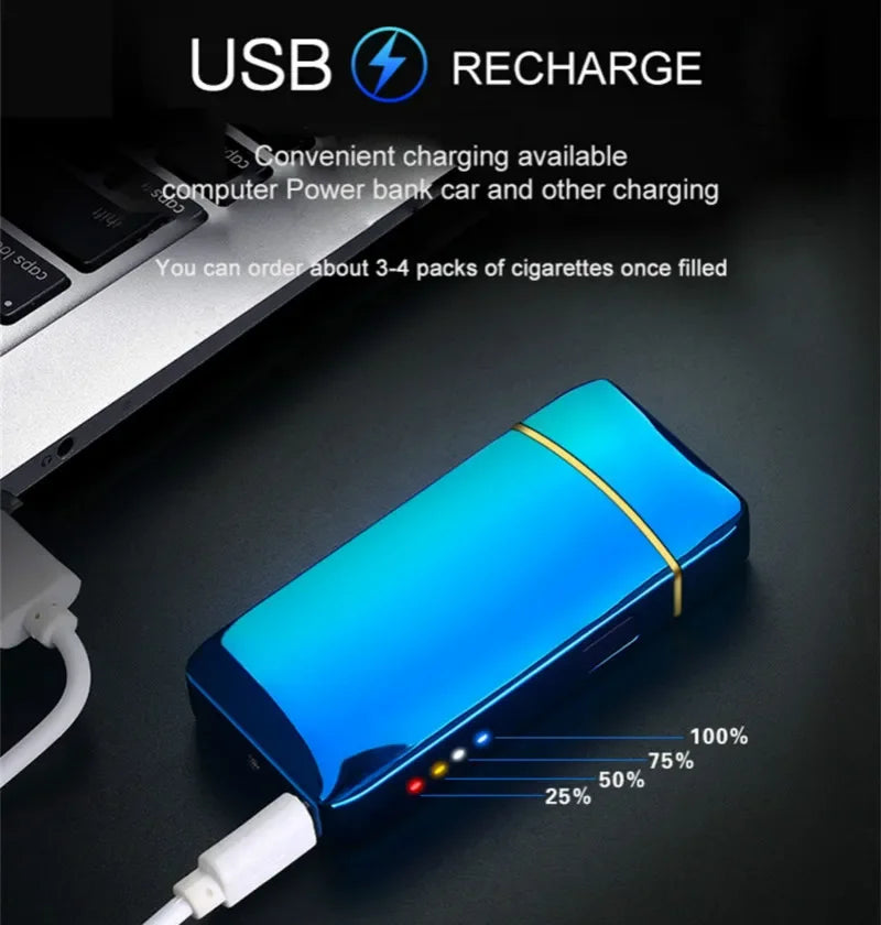 Plasma Arc Lighter  Blue Metal Double Arch Design - Product detail 4