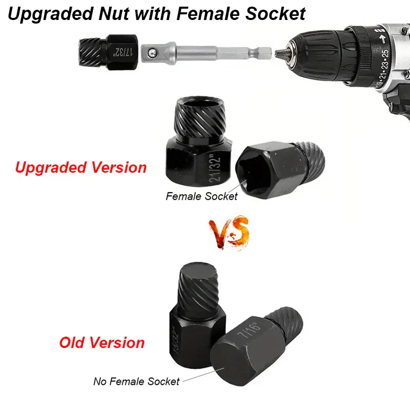 Professional Screw Extractor Set Heat-Treated Chrome-Moly Steel - Product detail 9